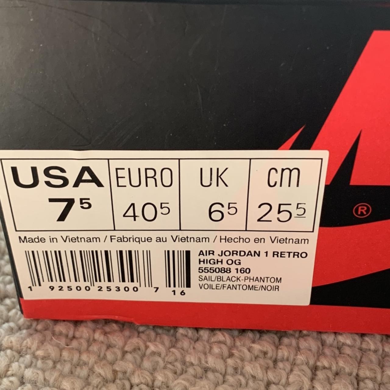 jordan 1 phantom size 7