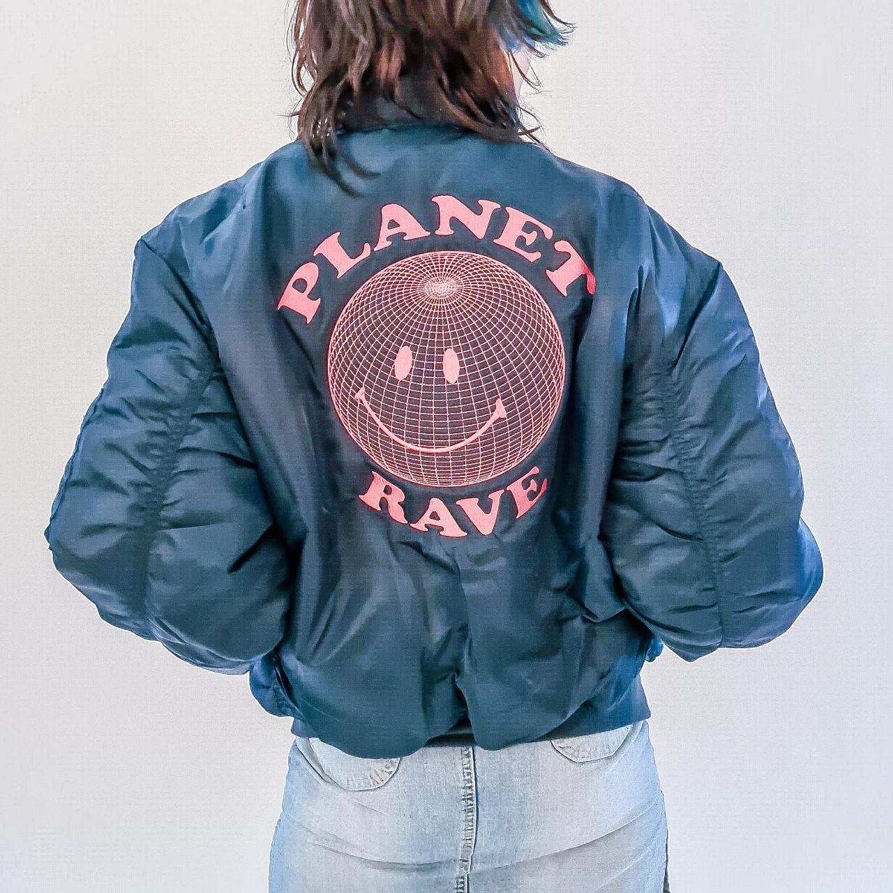 Planet Rave MA-1 Bomber Jacket embroiderd, Dark