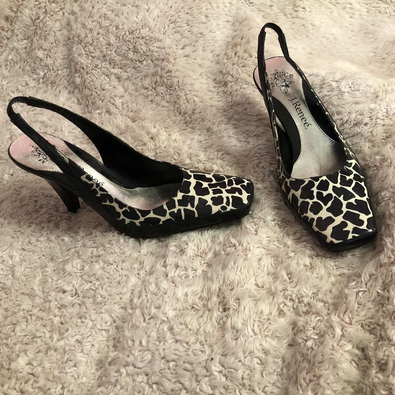 J. Reneé Women's Black and White Footwear | Depop