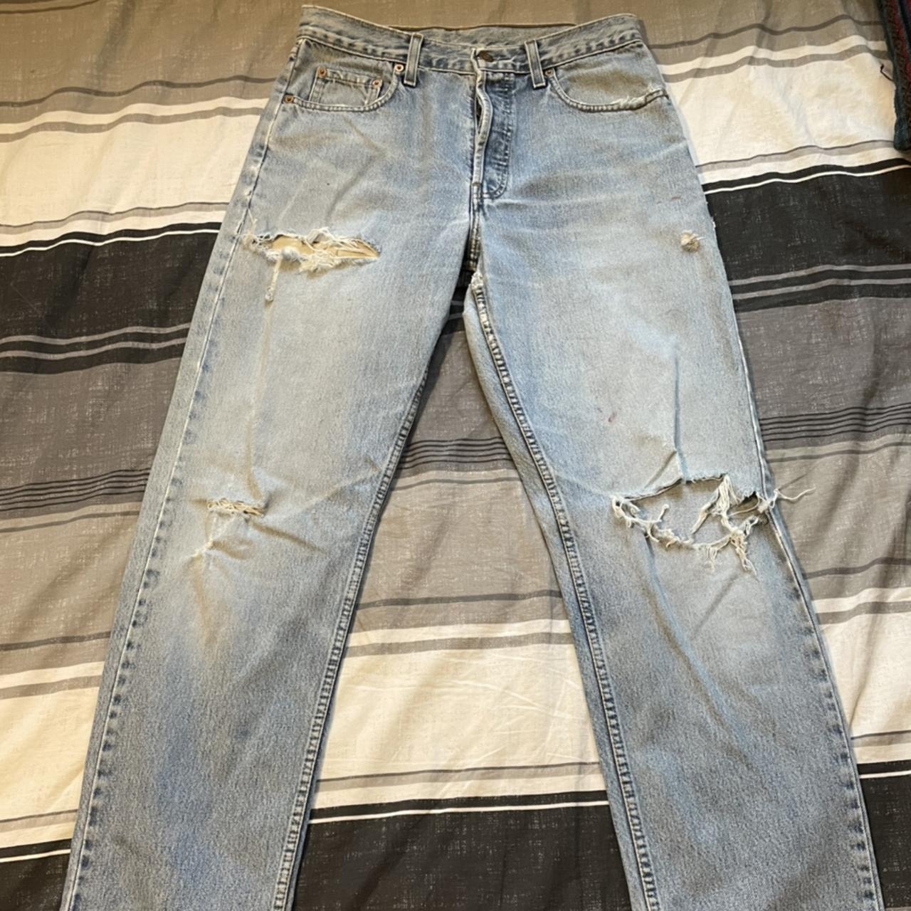 Custom Levis Ripped Jeans! W:30 L:32 Great... - Depop