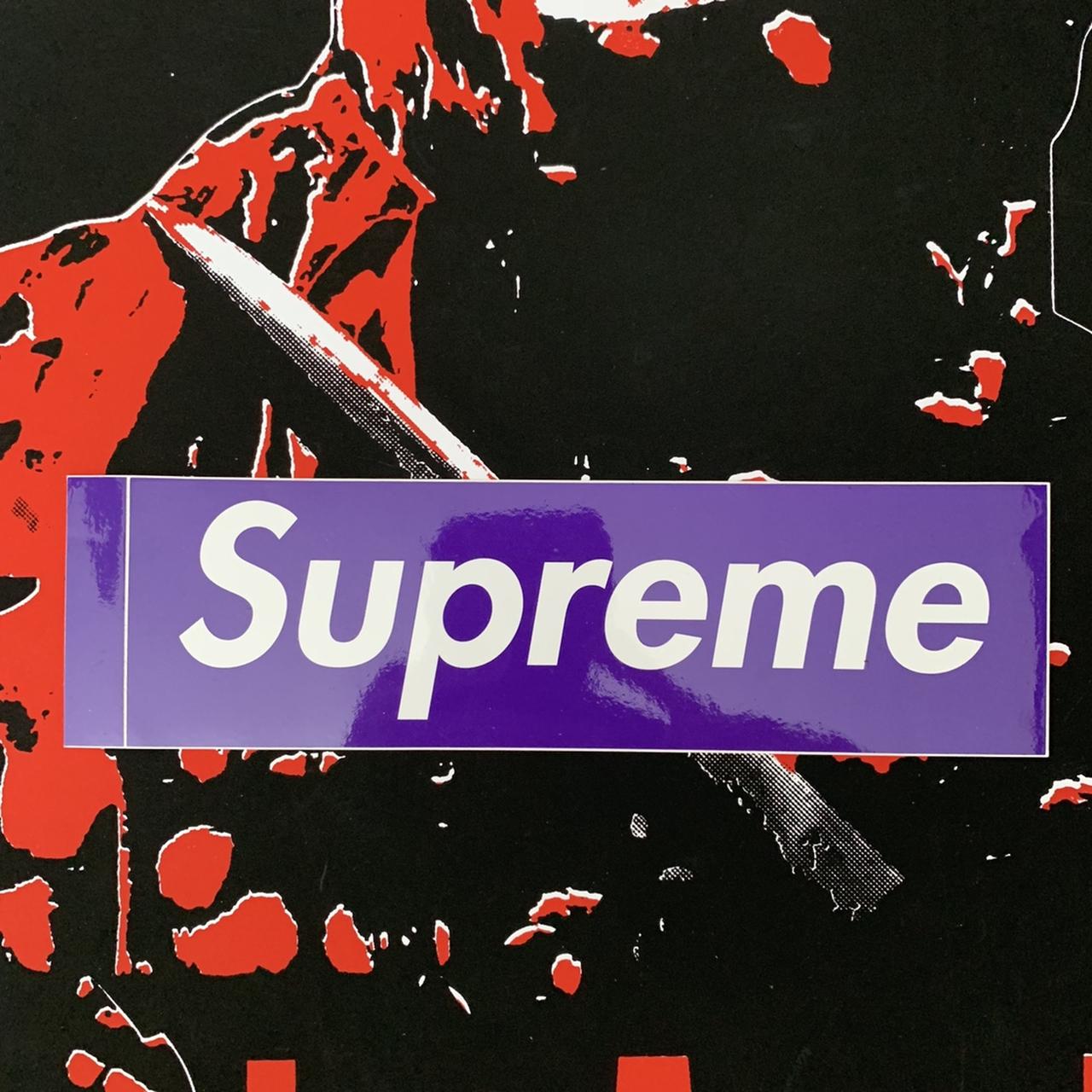 2 rare Supreme on sale Purple Three 6 Mafia box logo Stickers new