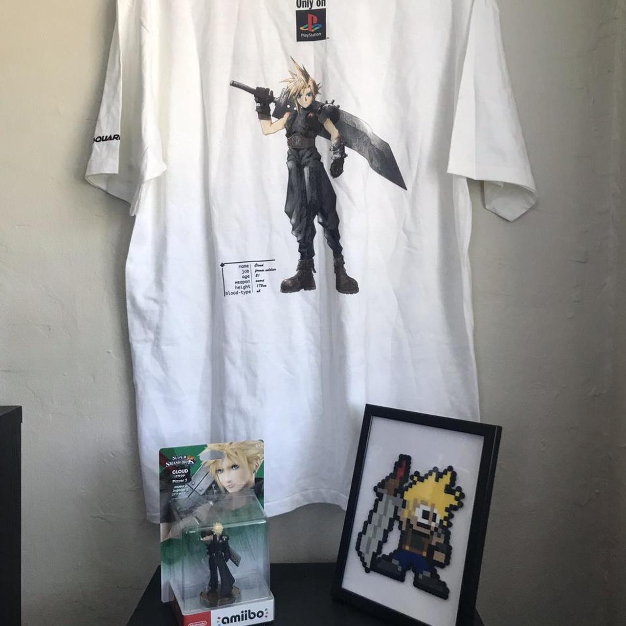 1997 final fantasy 7 cloud promo size xl oneita... - Depop