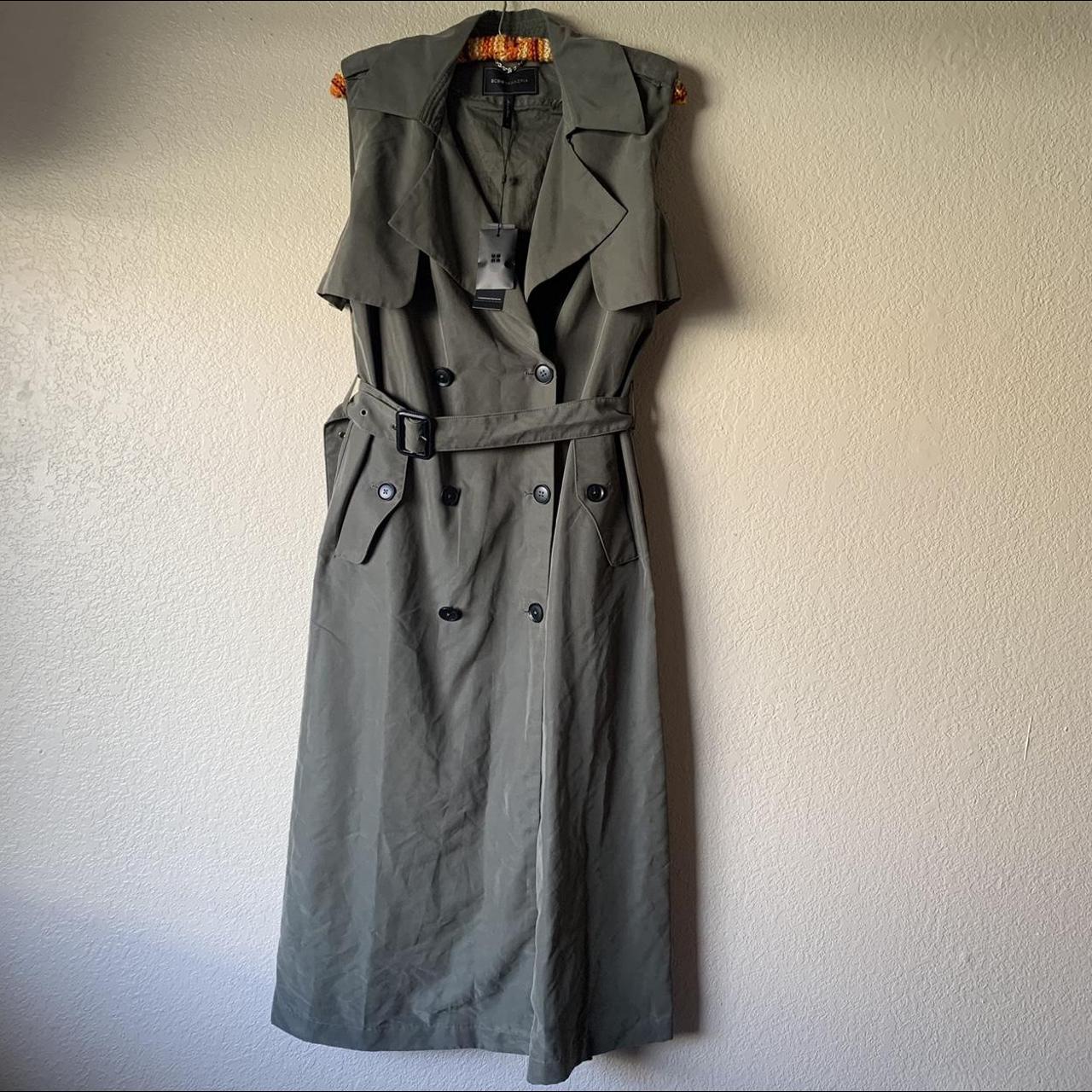 BCBGMaxazria retailer Army Green Trench Coat