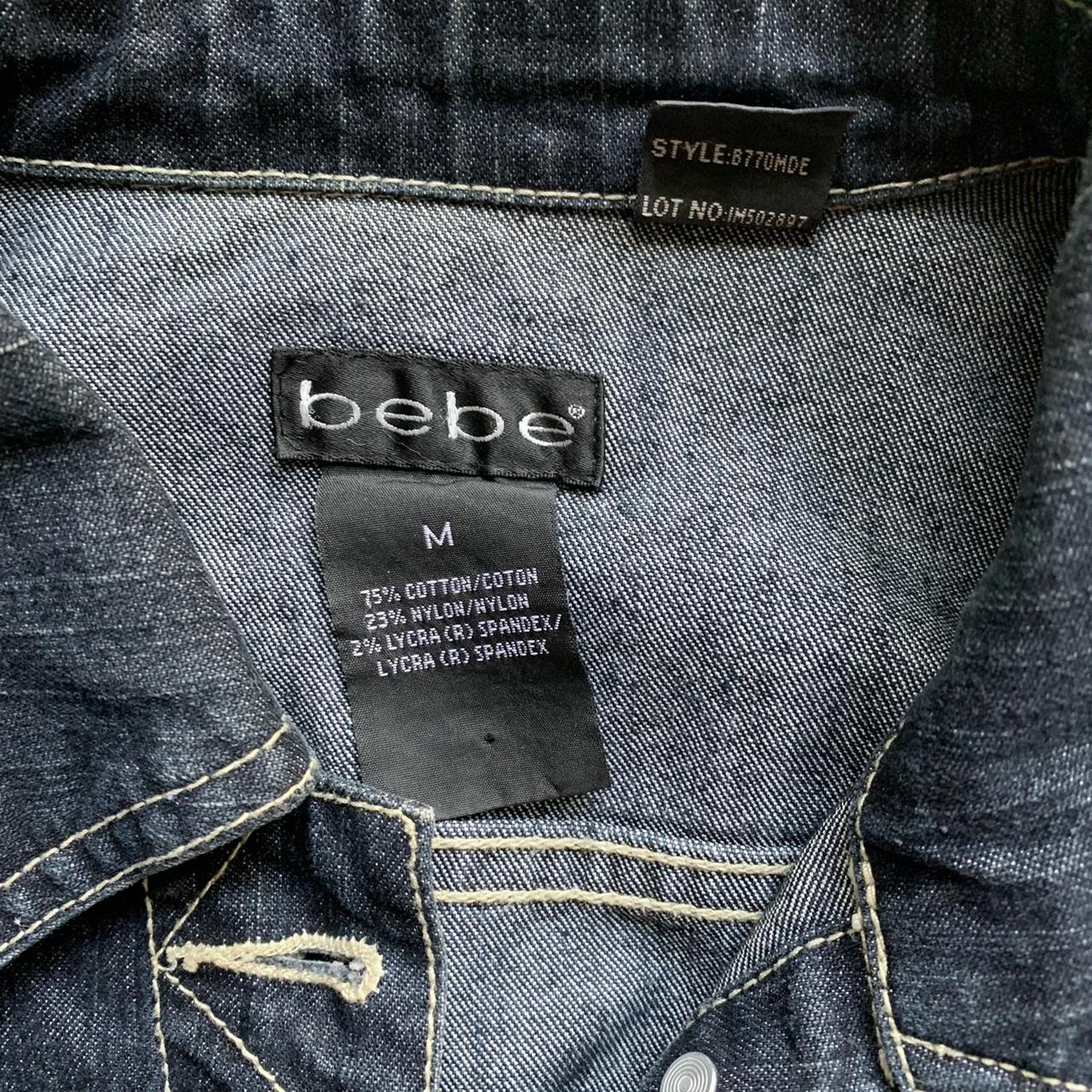 Bebe Men's Blue and Navy Jacket Depop