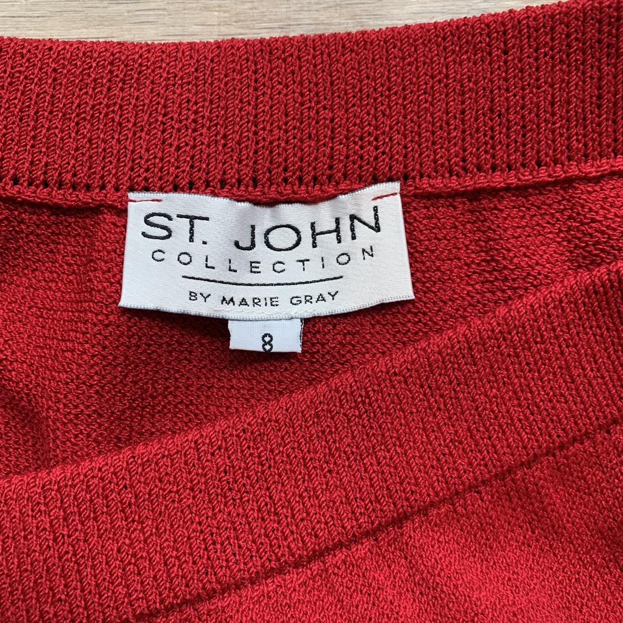 Vintage St. John Skirt Vibrant red knit skirt, nice... - Depop