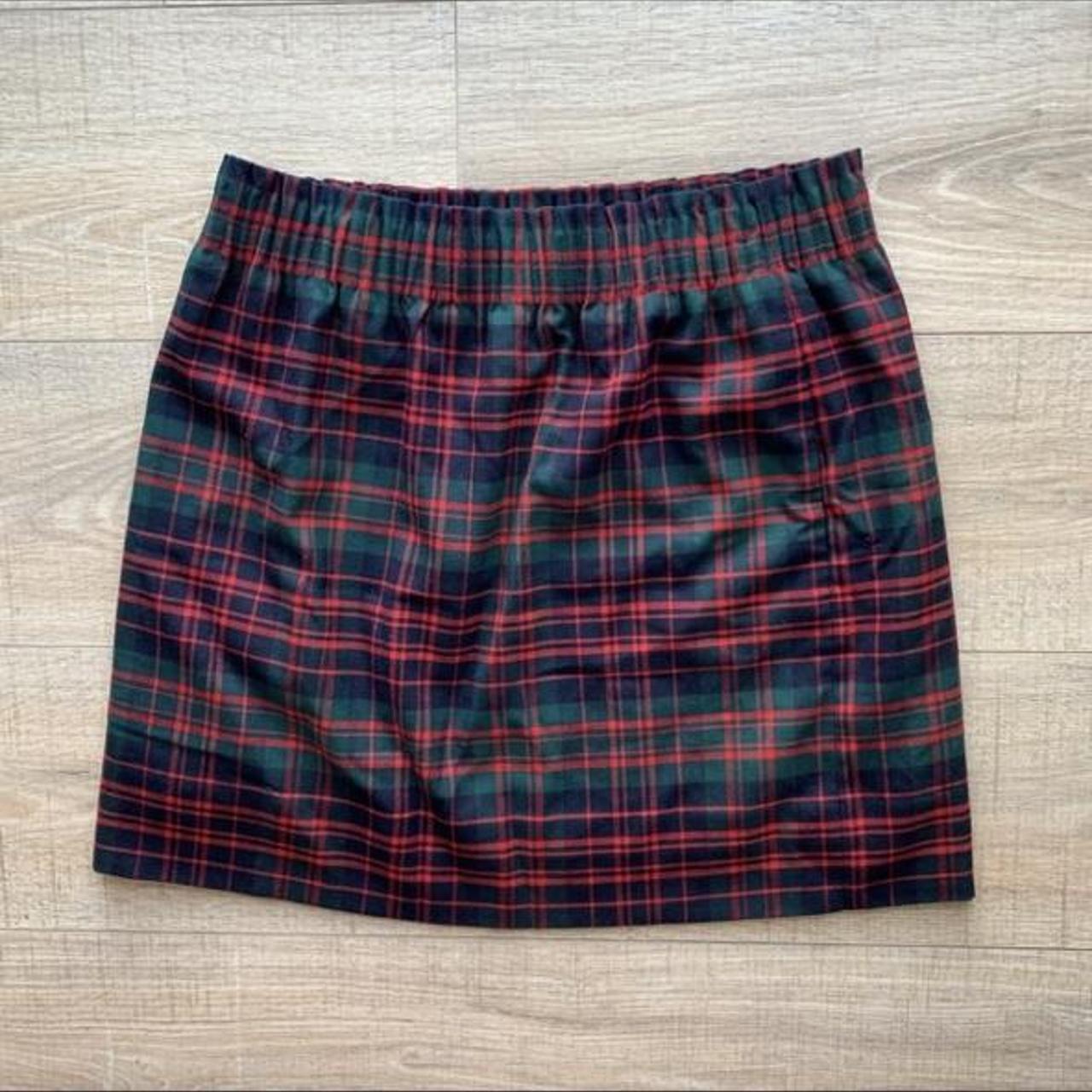 J. Crew Plaid Skirt Adorable red, blue, and green... Depop