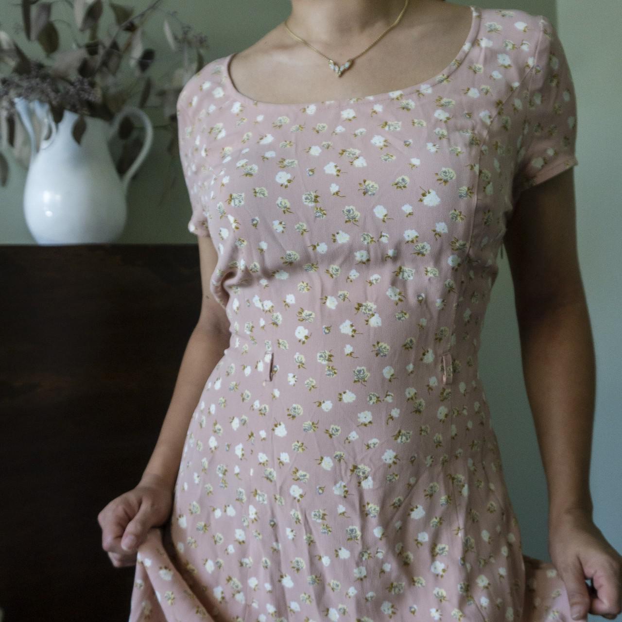 Women's Pink and Orange Dress Depop