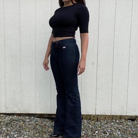 Vintage 90s Skater Grunge Cropped Capri Pants Navy - Depop