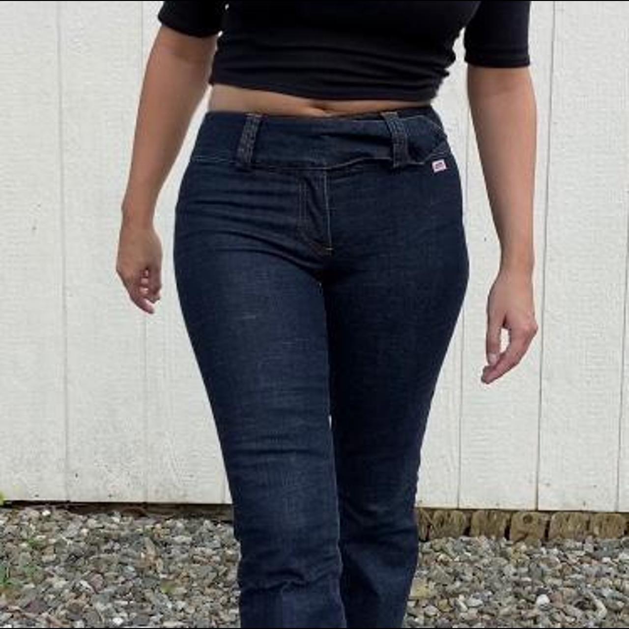 Lesson Learned Y2K Mid Rise Belted Flare Jeans - Dark Wash