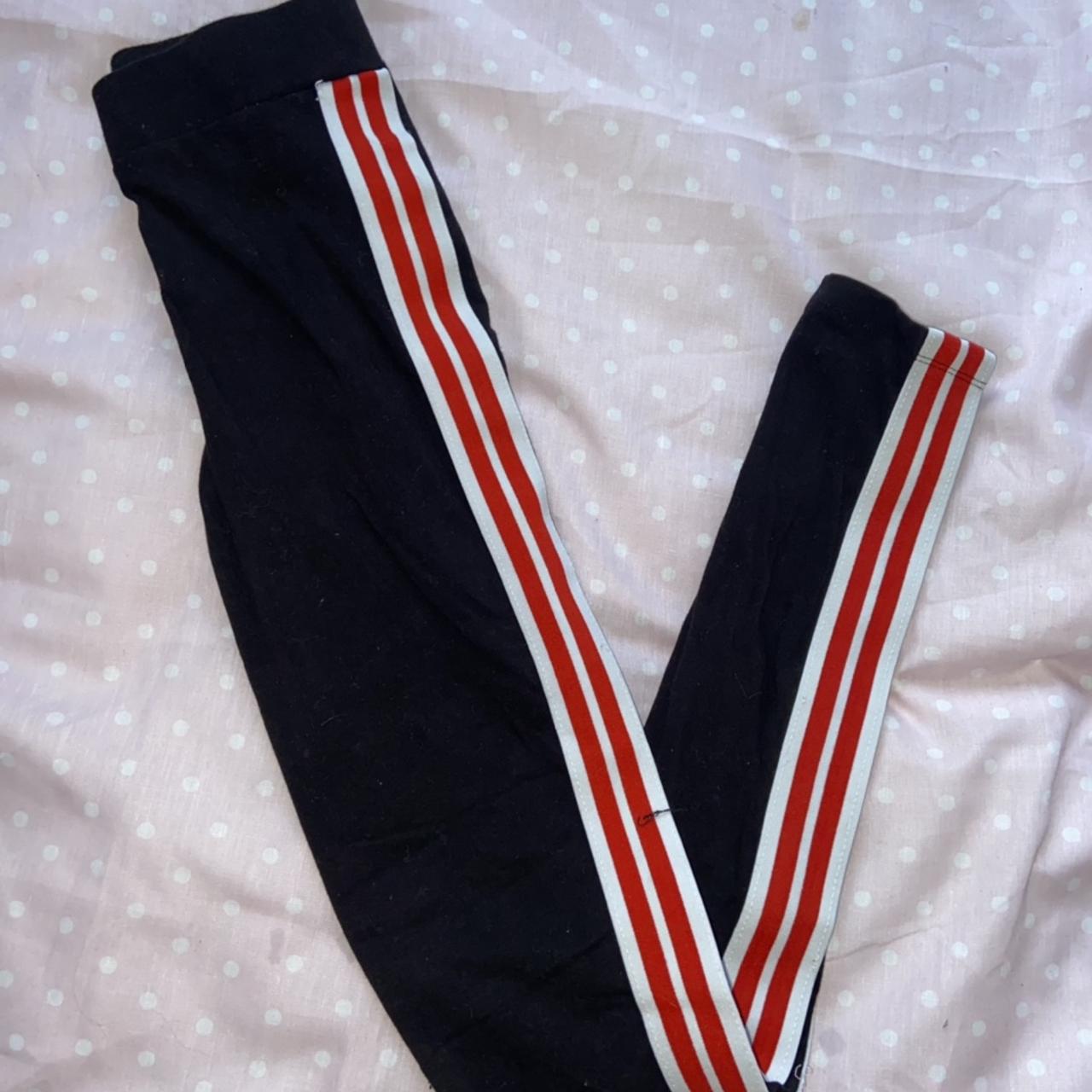 Leggings from Primark with red and white stripes... - Depop