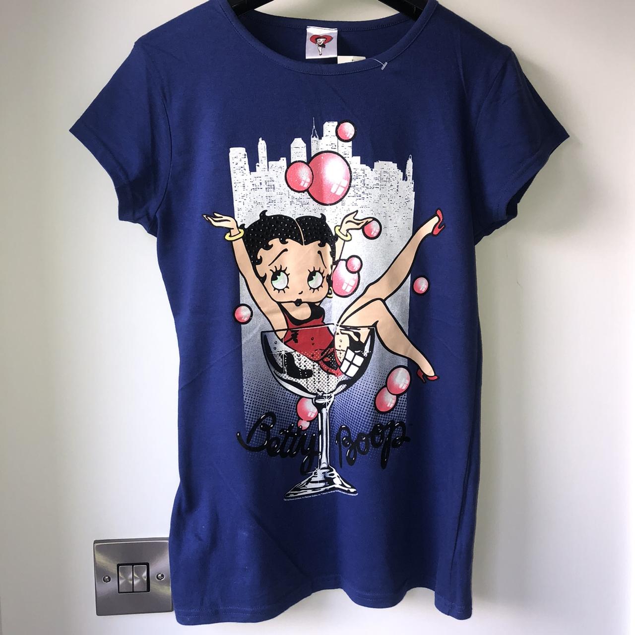 BNWT Matalan Betty Boop TShirt. UK Size 12 blue top... Depop
