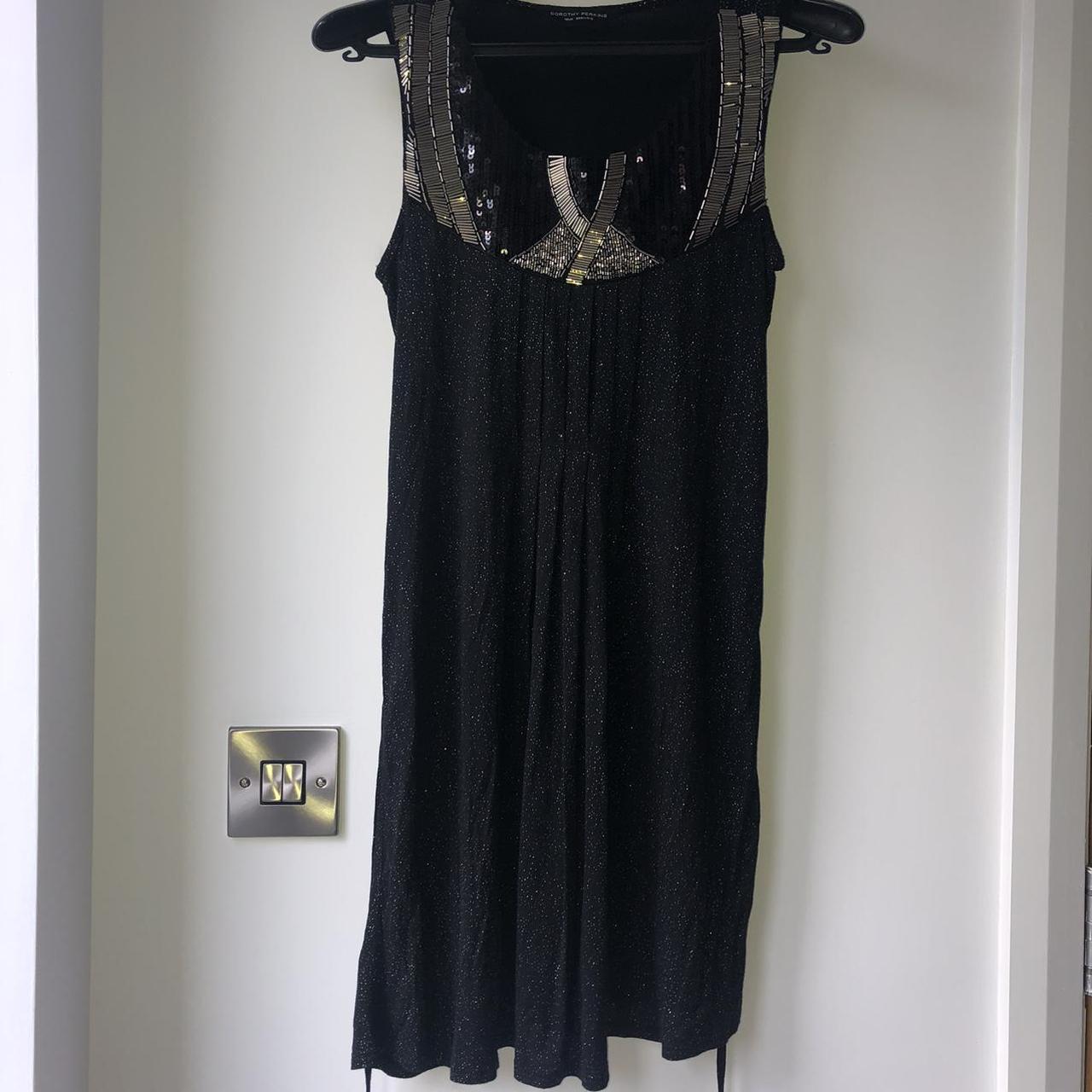 Dorothy Perkins sparkle mini dress. UK Size 10 black... - Depop