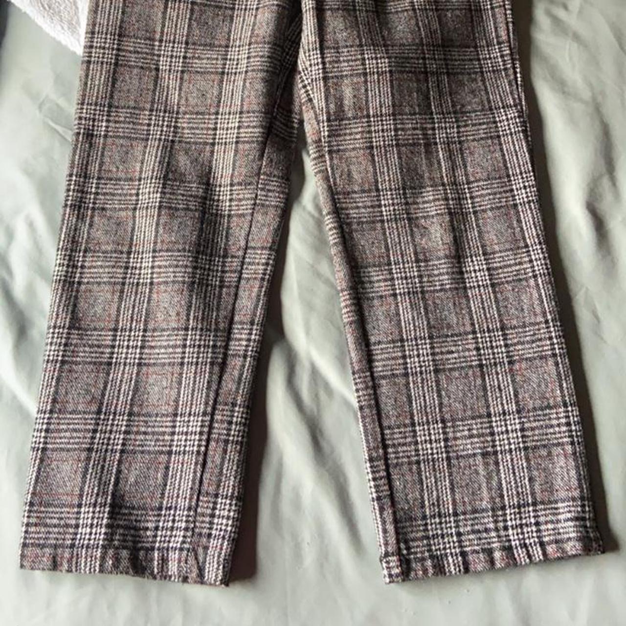 Grey Plaid Pants! Thick Material , And Has A Back... Depop Best Plants For Trailing Over Walls Magnolia Wall Planter