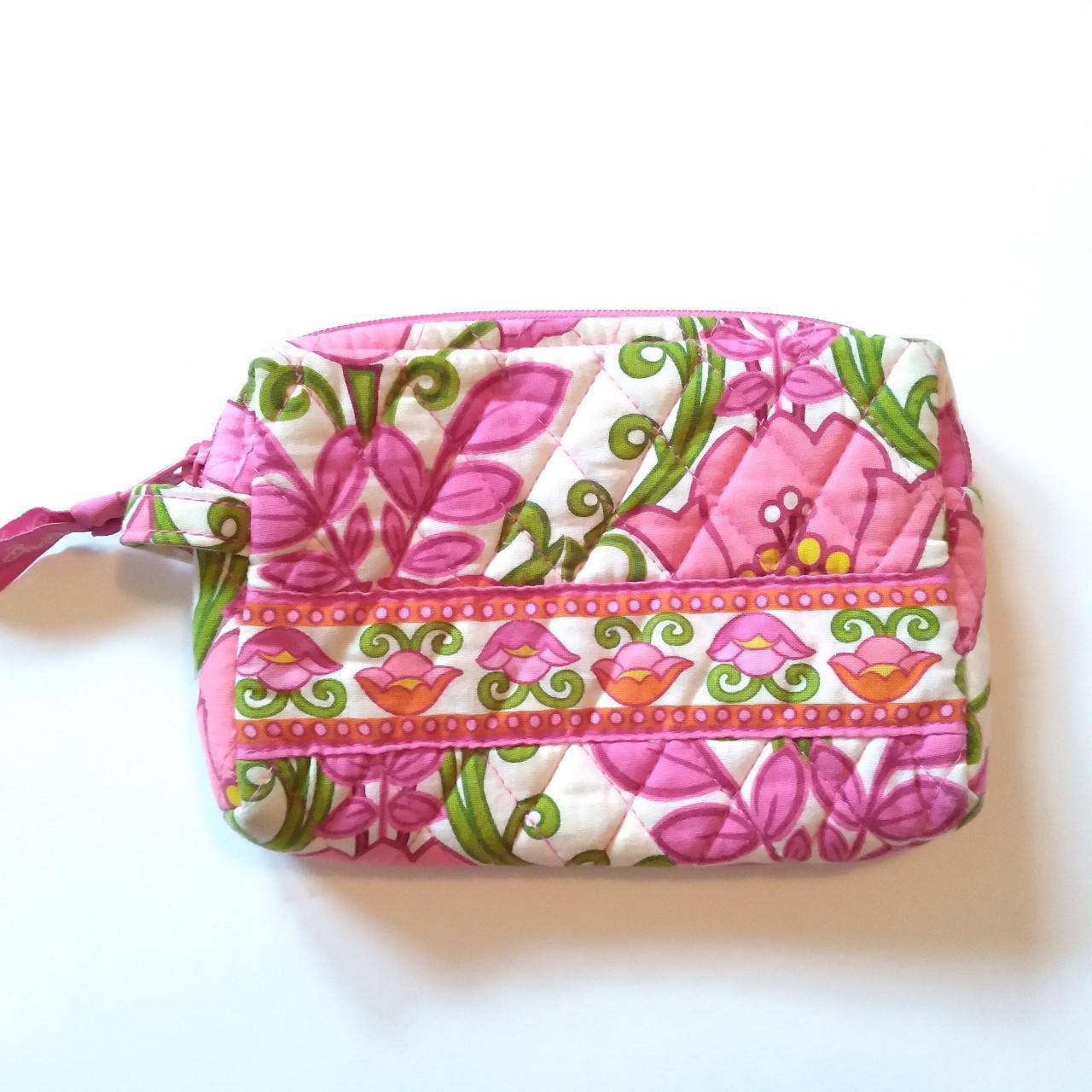 Small pink floral Vera Bradley Lilli Bell makeup bag... - Depop