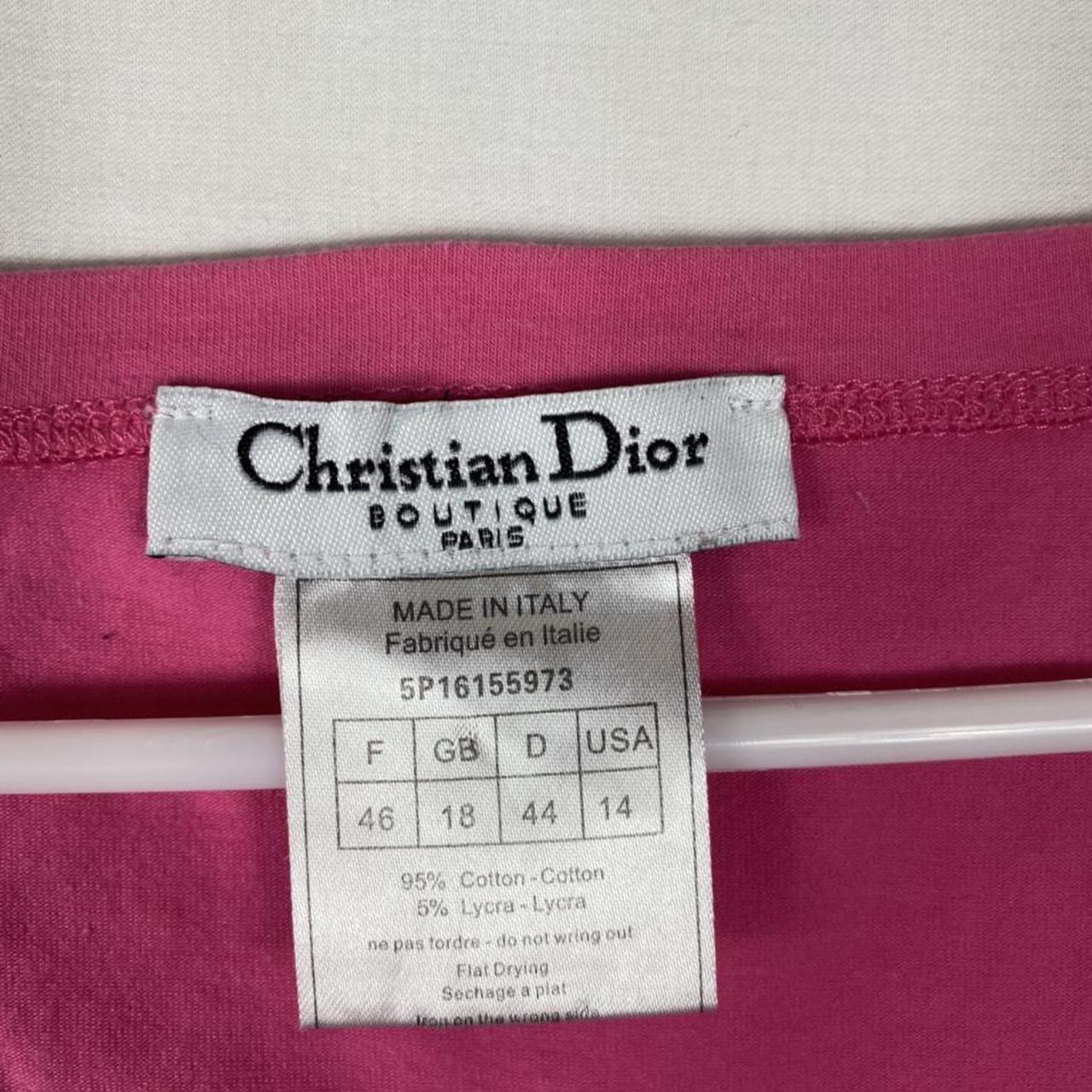 Dior Women's Pink T-shirt | Depop