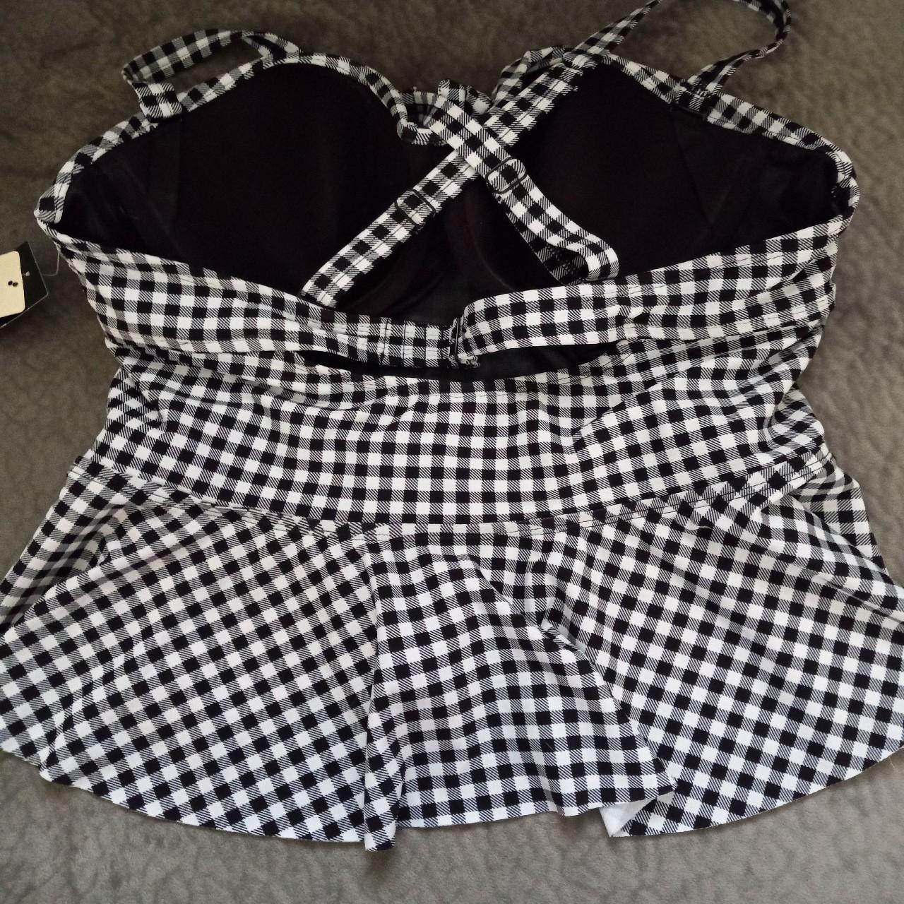 TORRID peplum style gingham tankini swim top.... - Depop