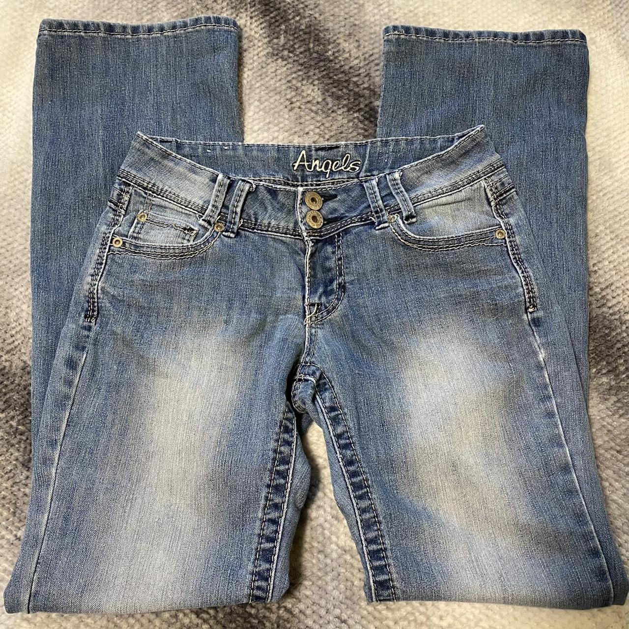 2000s angels low rise bootcut jeans such a cute... - Depop