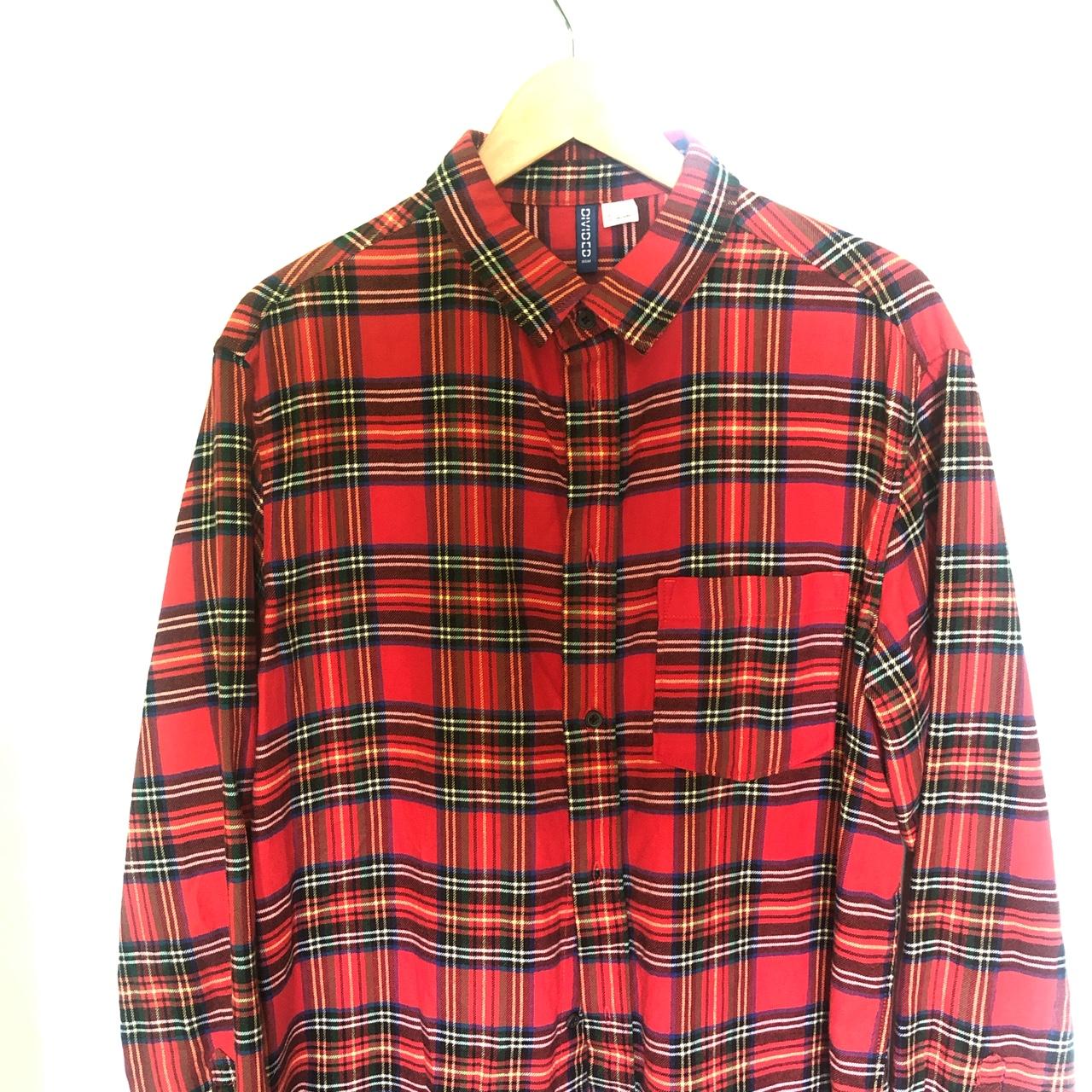 H&M men’s flannel shirt 👔 Size large Cotton... - Depop