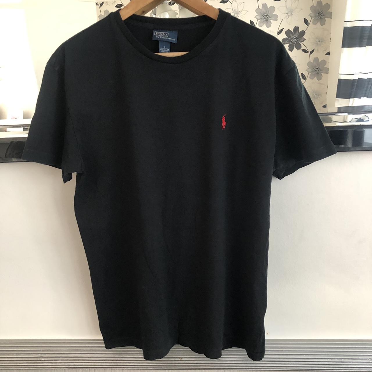 Generally worn - Ralph Lauren Polo Black T-shirt. ... - Depop