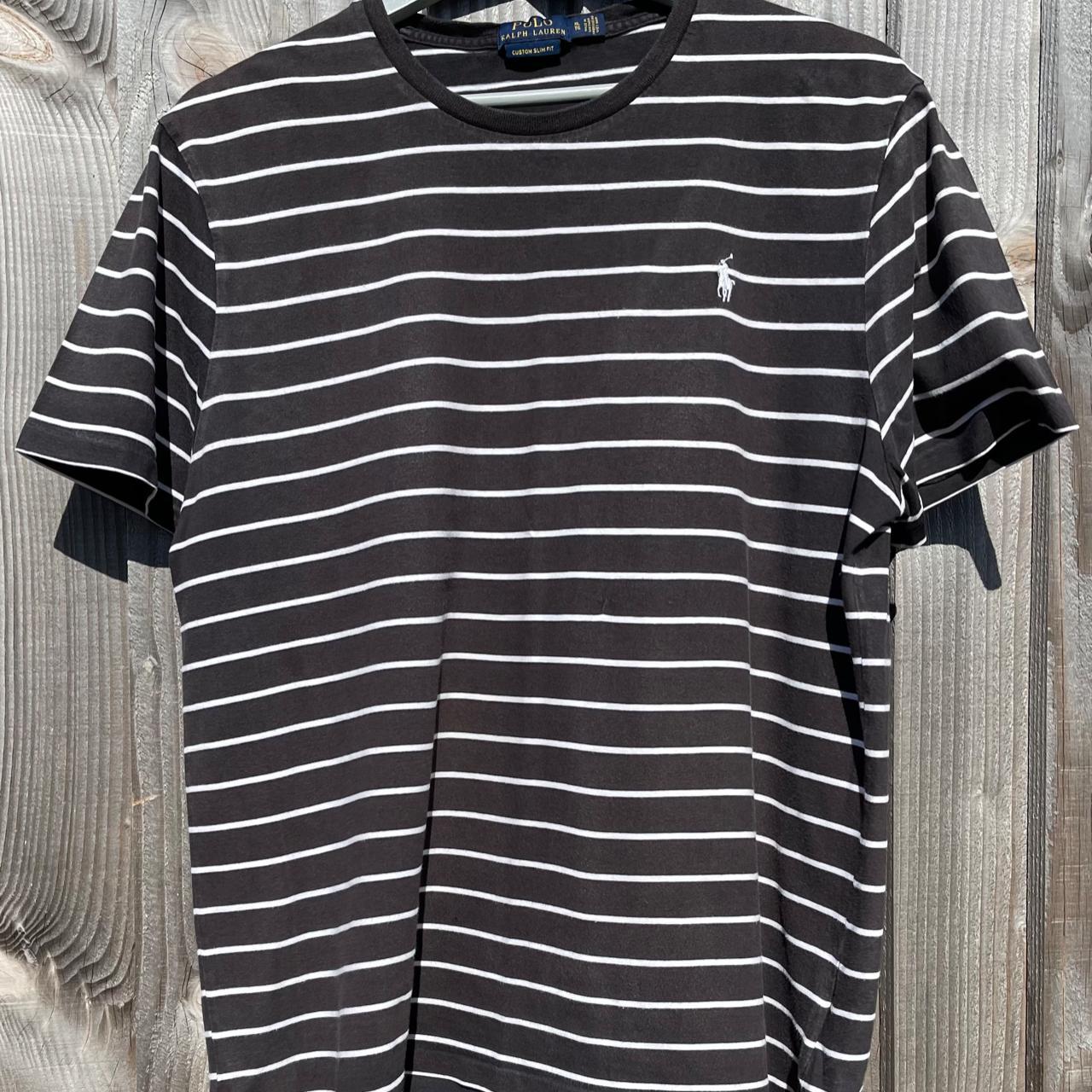 Polo Ralph Lauren Striped T-Shirt Excellent... - Depop