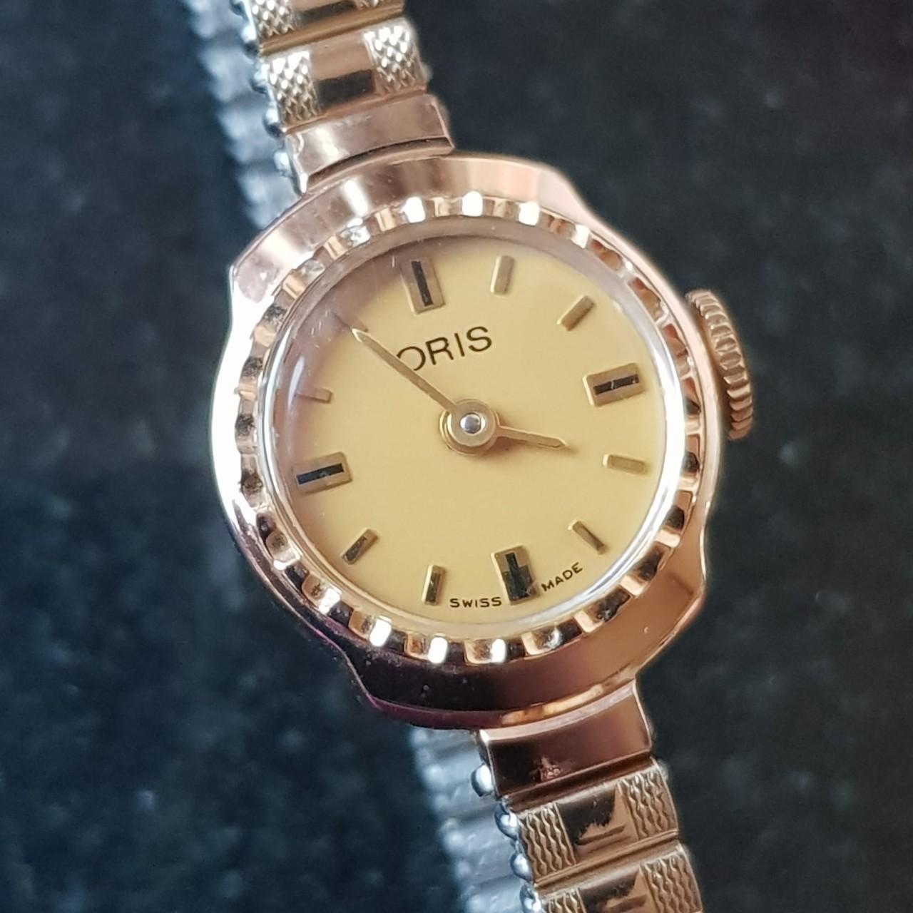 Oris mechanical watch Gold plated Stainless Steel back