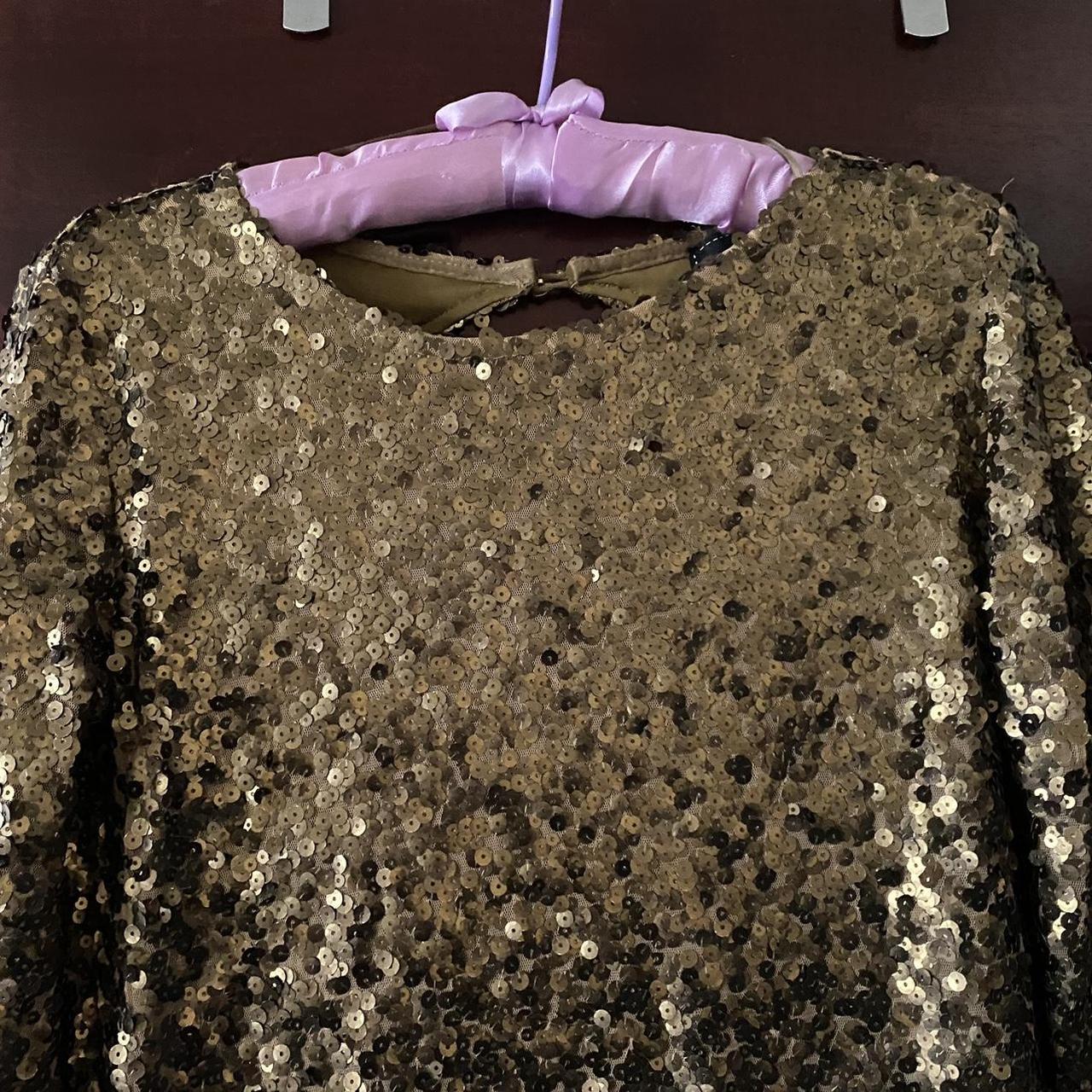 River Island Women's Gold Dress | Depop