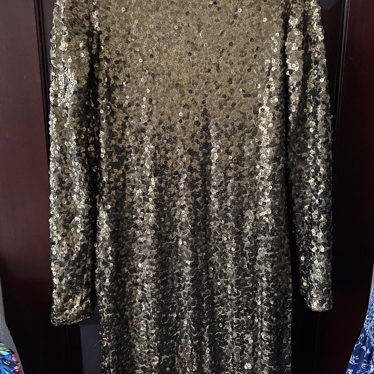 River Island Women's Gold Dress Depop