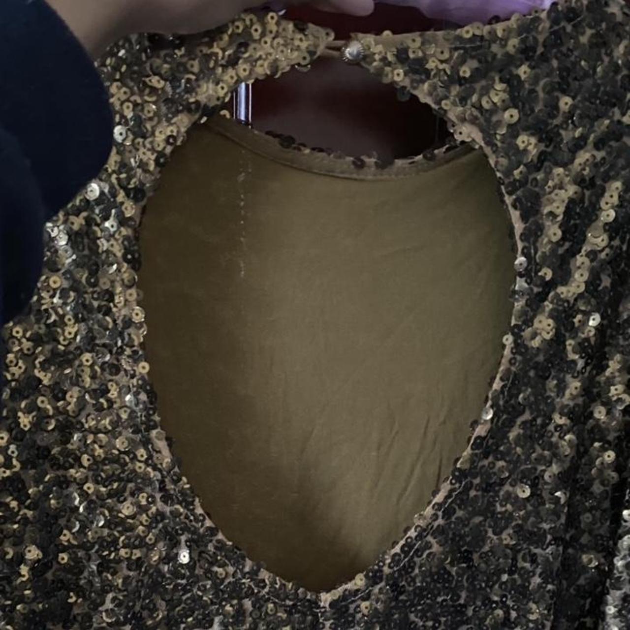 River Island Women's Gold Dress Depop