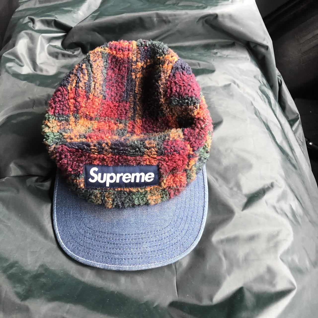 NOW SOLD **** Supreme plaid fleece camp cap , From...