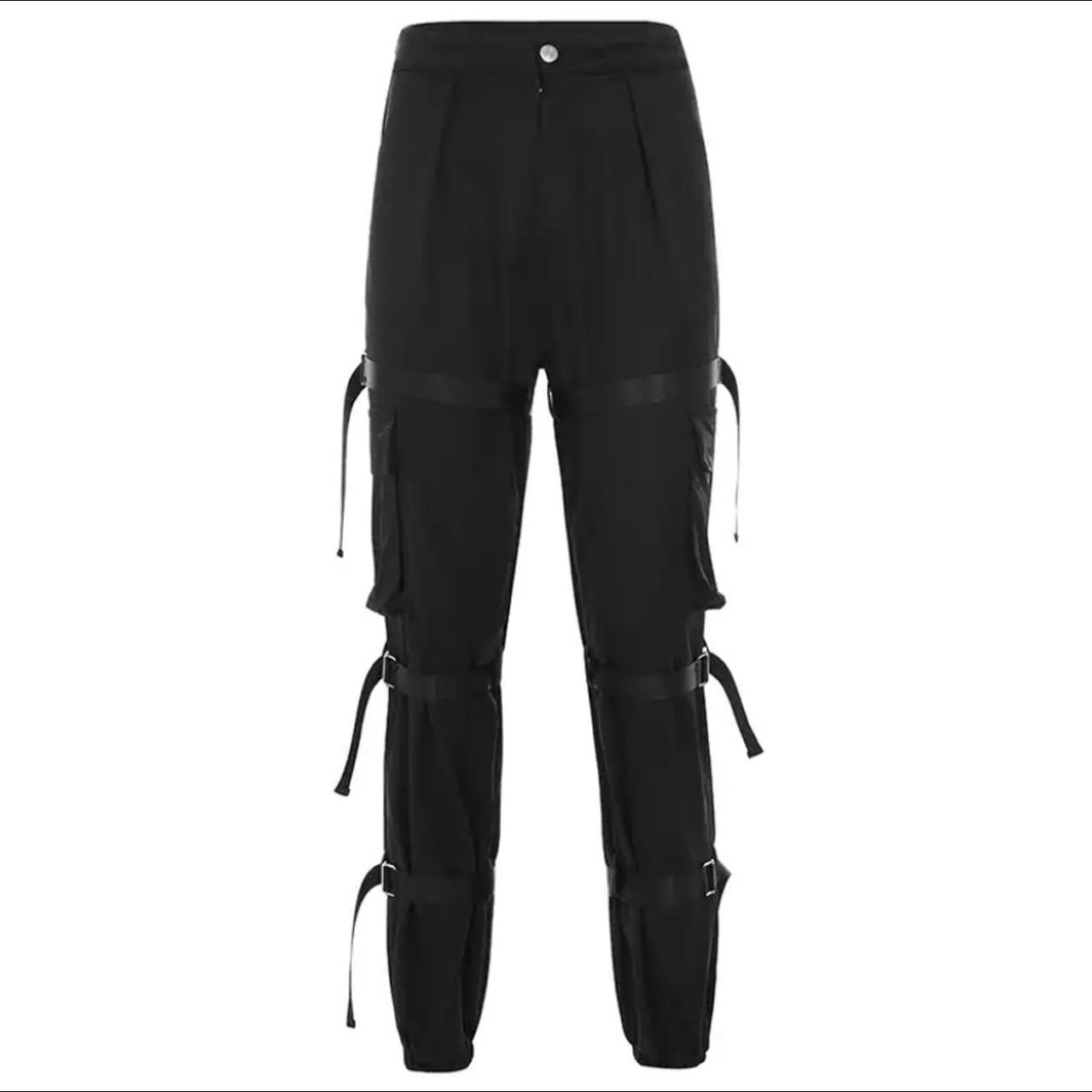 black-cargo-pants-with-adjustable-leg-straps-zipper-depop