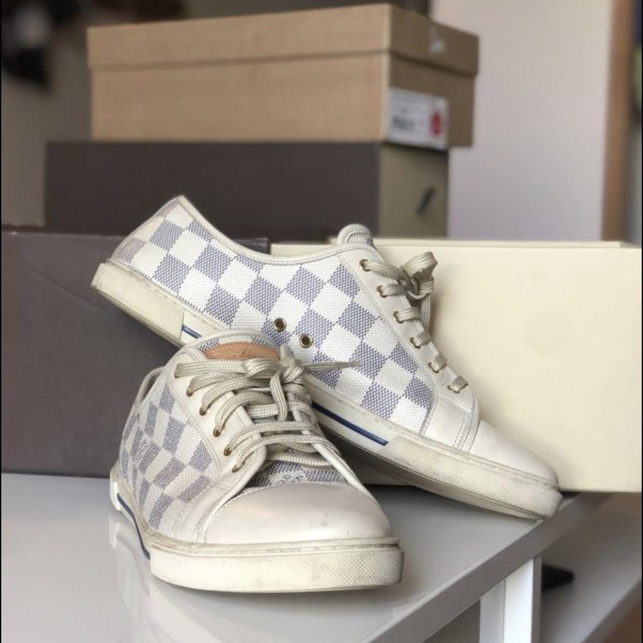 Louis Vuitton Luxembourg sneakers in white. Brand - Depop