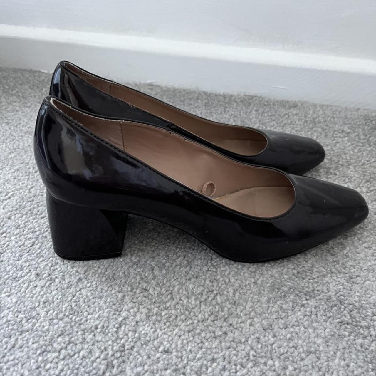 Zara block heels in burgundy, size 4. Perfect for... - Depop