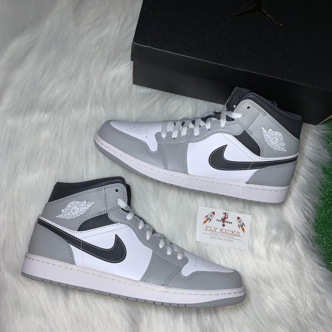 Nike Jordan 1 Mid - Smoke Grey   Anthracite🐺🌪 Grey, - Depop