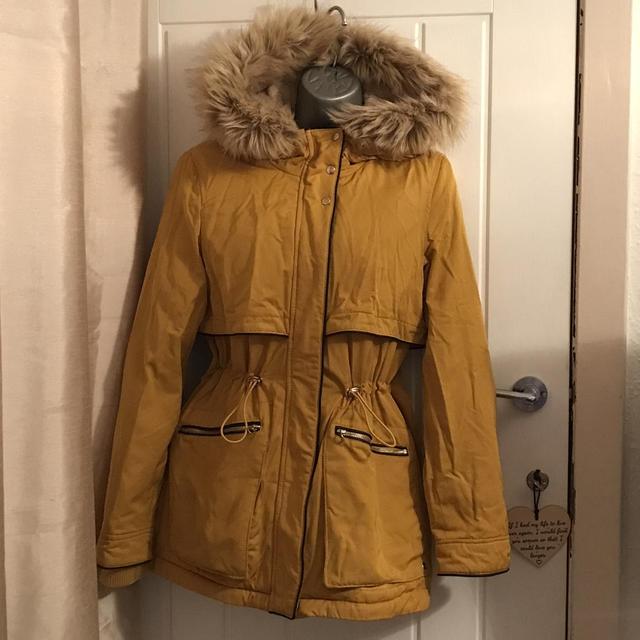 zara mustard parka