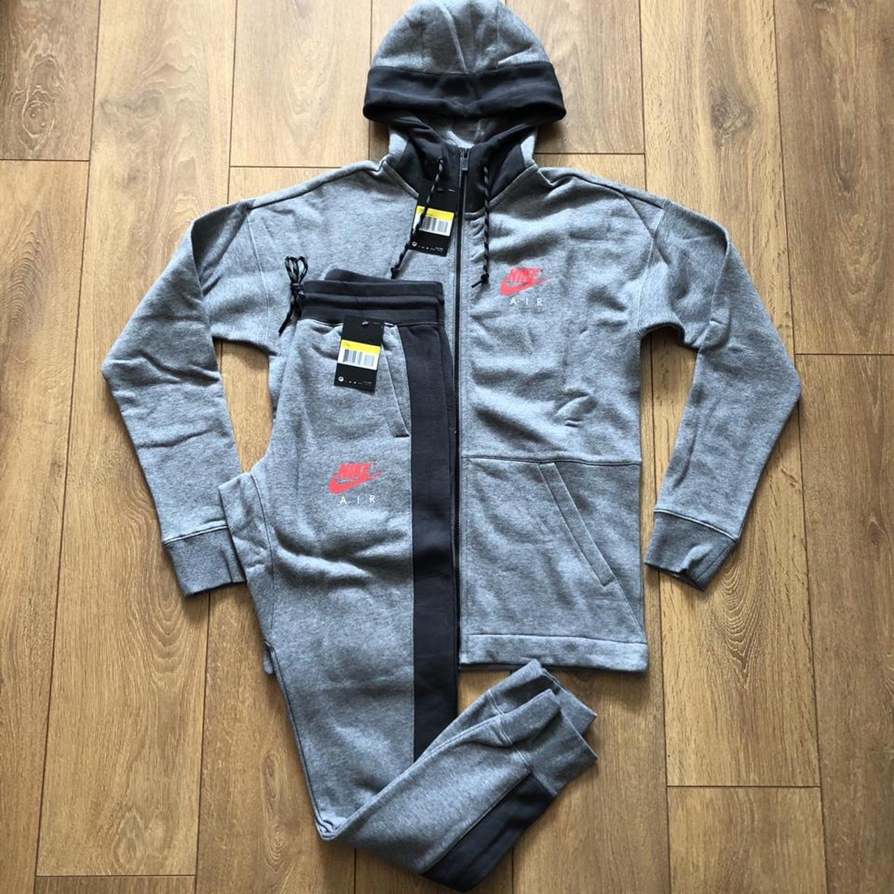 Nike tracksuit Nsw Grey and darker grey styling... - Depop