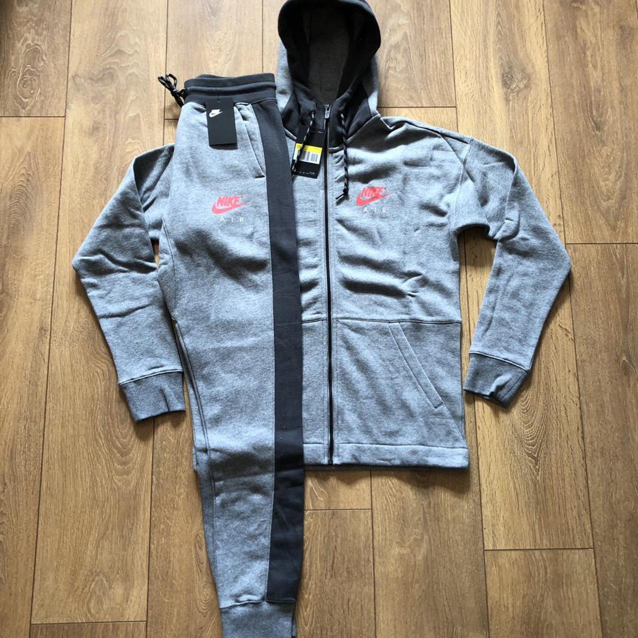 Nike tracksuit Nsw Grey and darker grey styling... - Depop