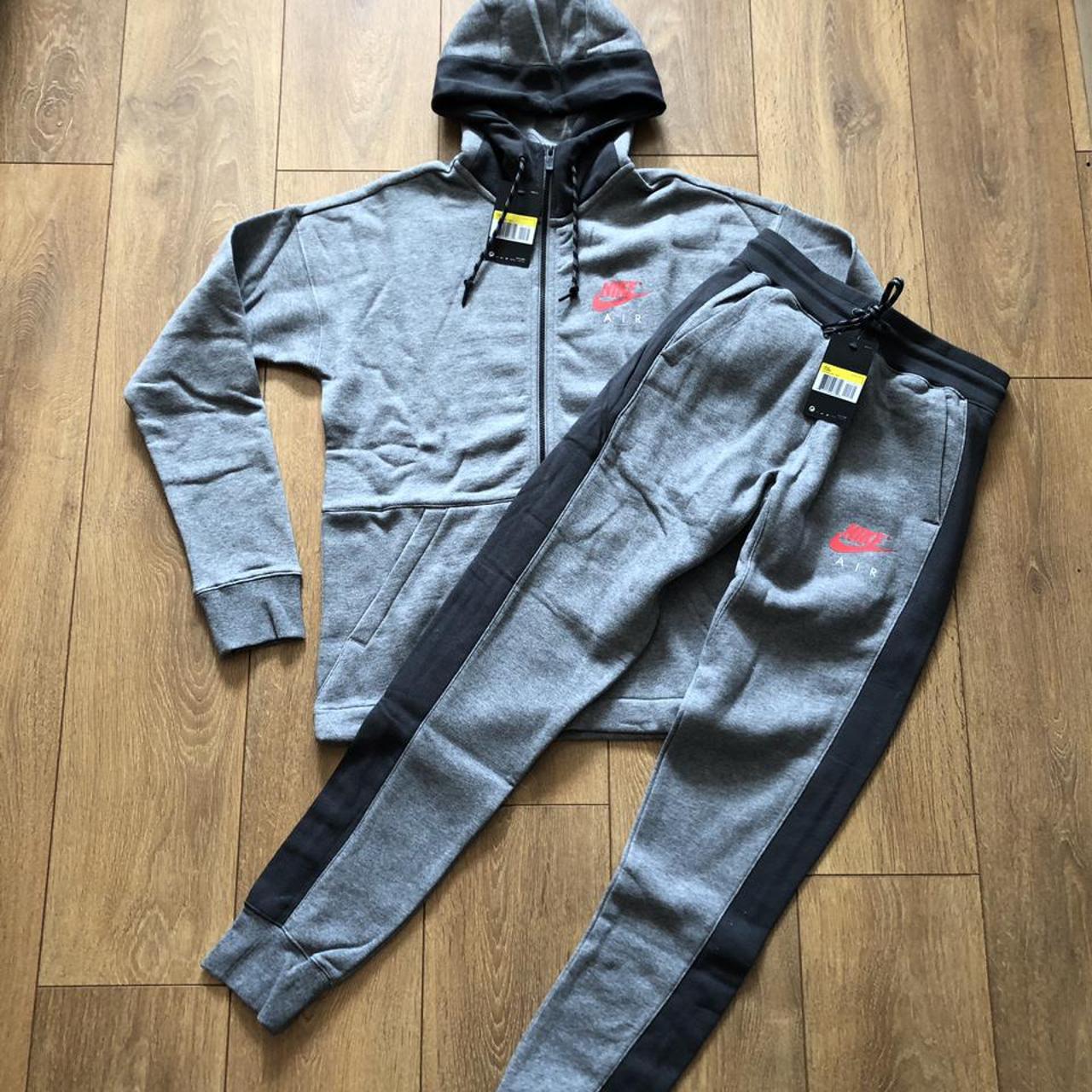 Nike tracksuit Nsw Grey and darker grey styling... - Depop