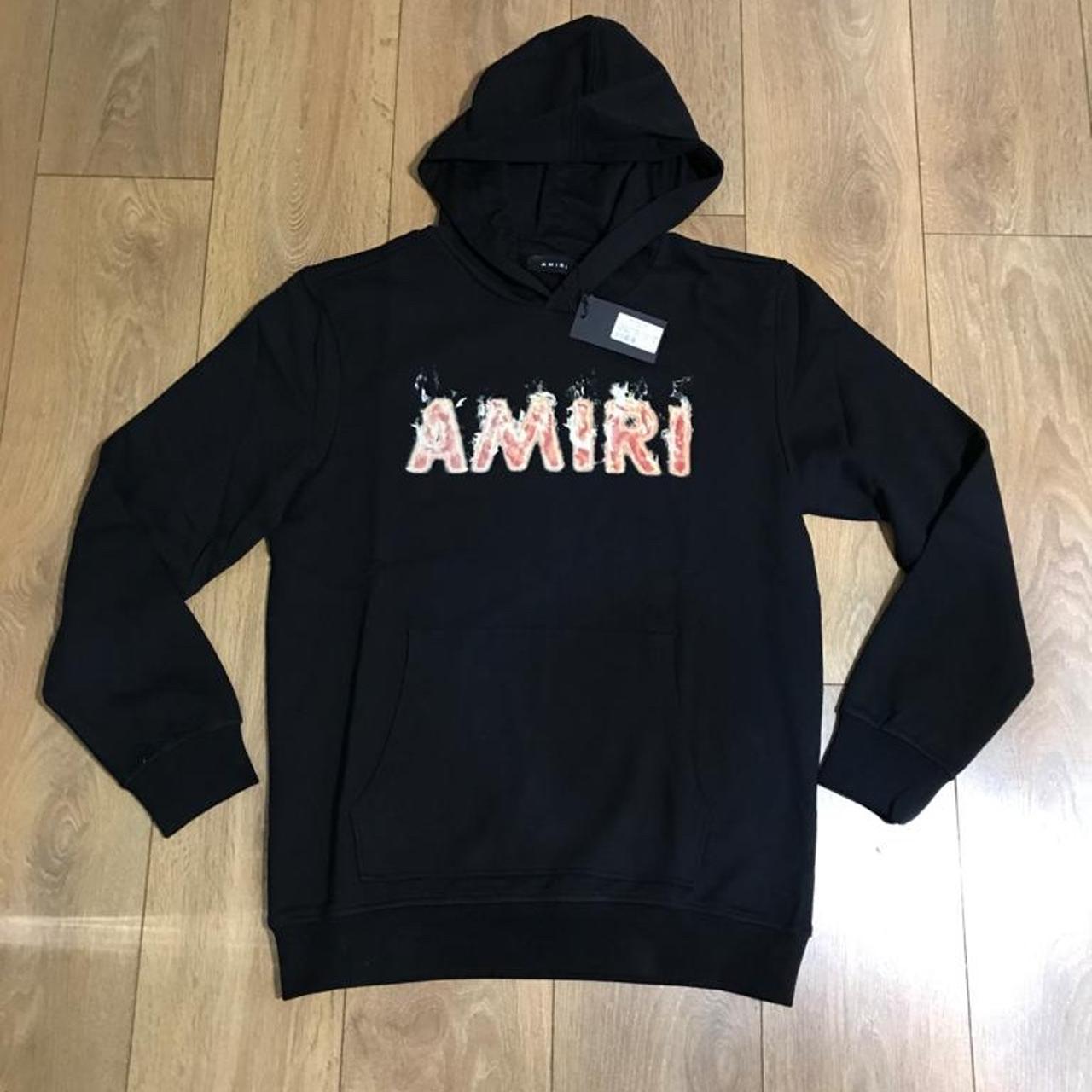 Amiri flame hoodie Black Size xxl Brand new