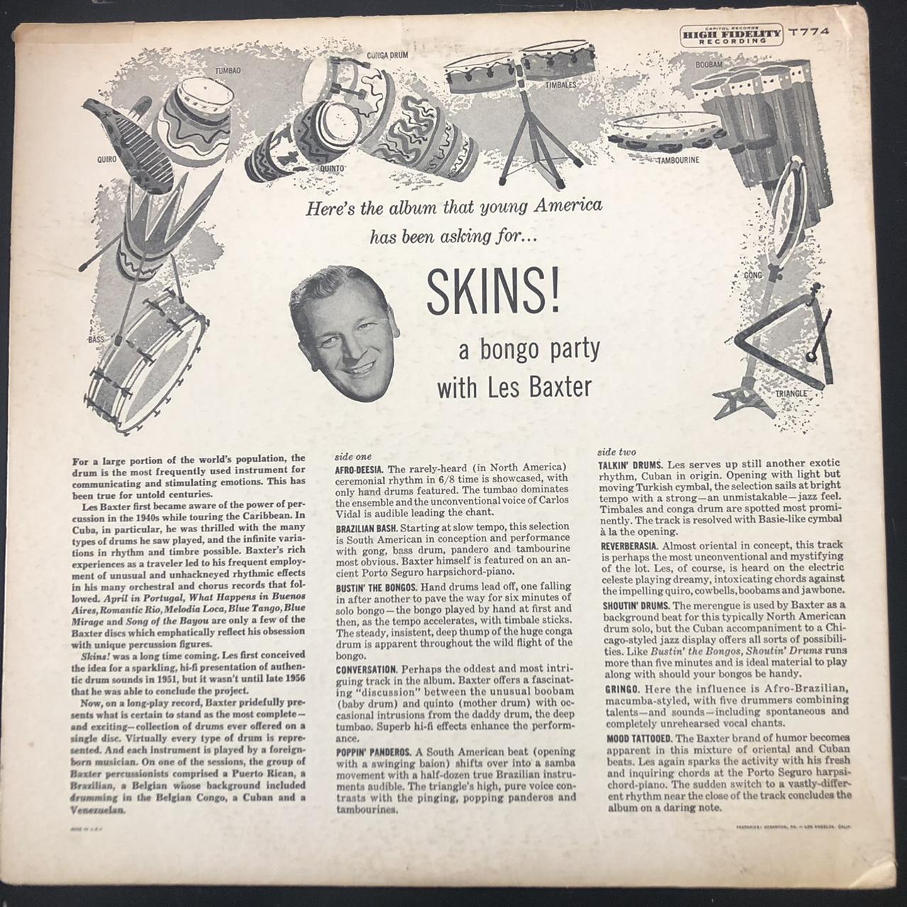 Les Baxter Skins Bongo Party Mono Capitol Records... - Depop