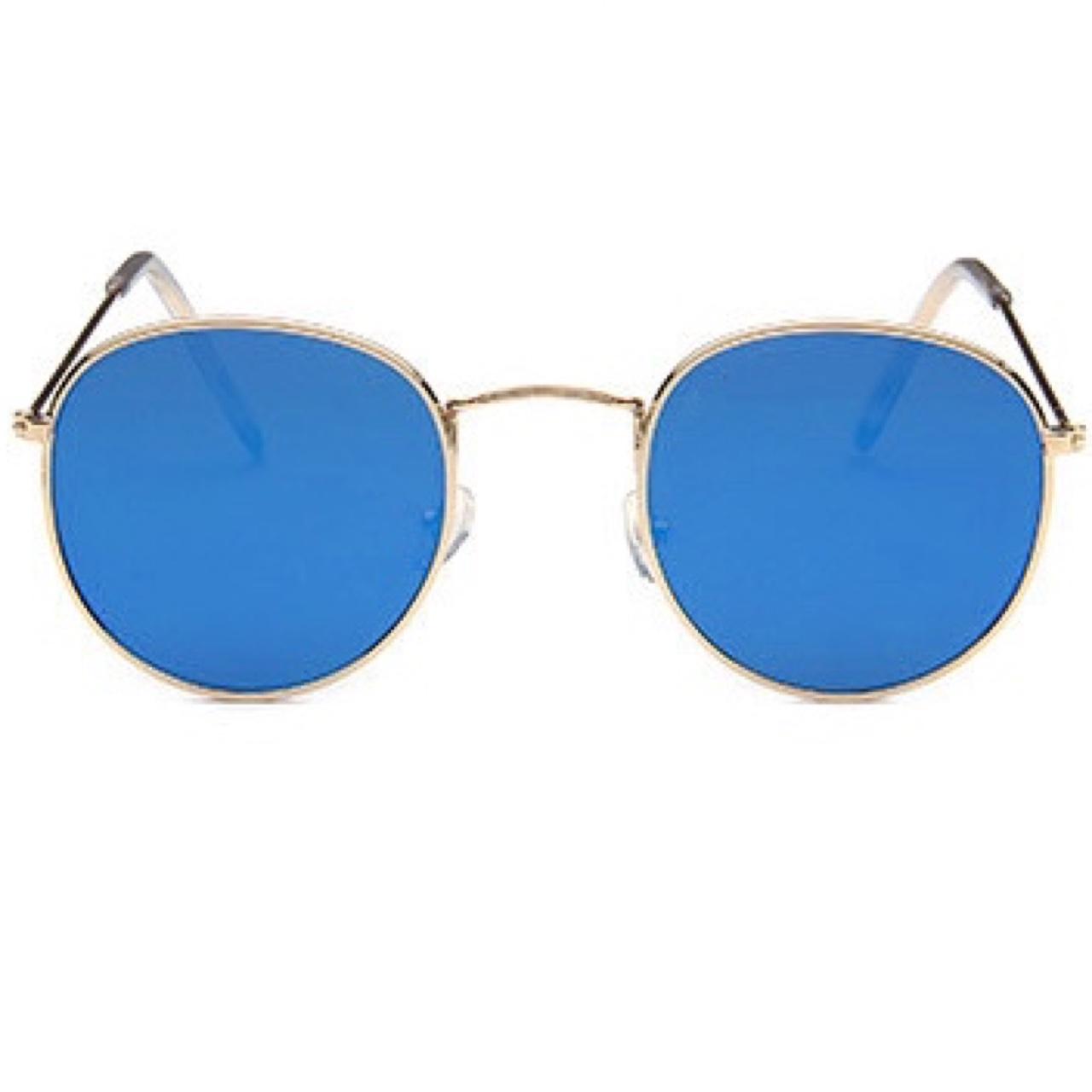 Women's Blue and Silver Sunglasses | Depop