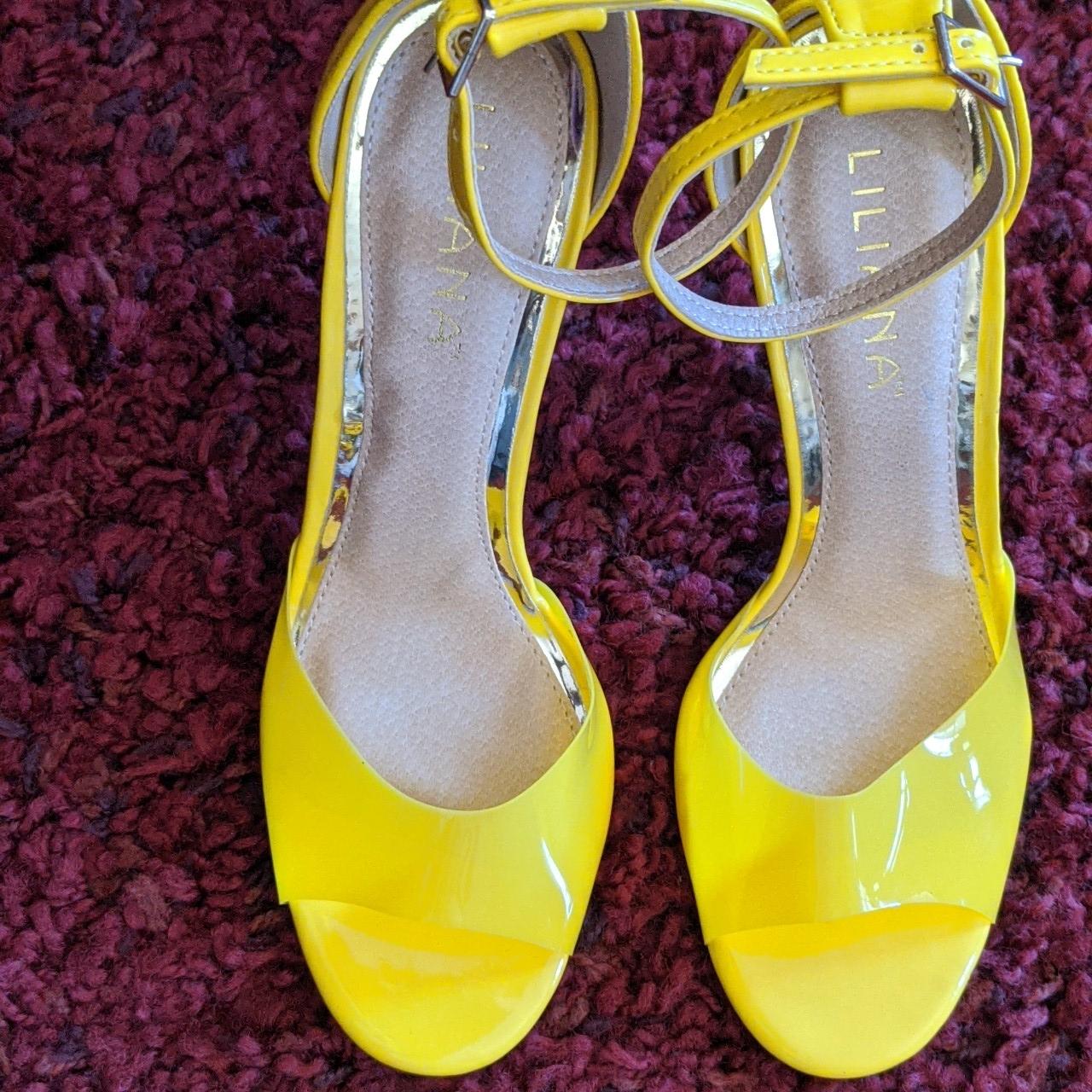 Clear neon best sale yellow heels