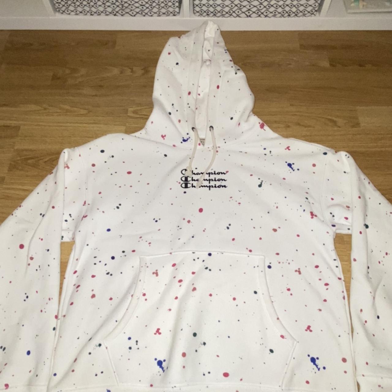 champion splatter hoodie