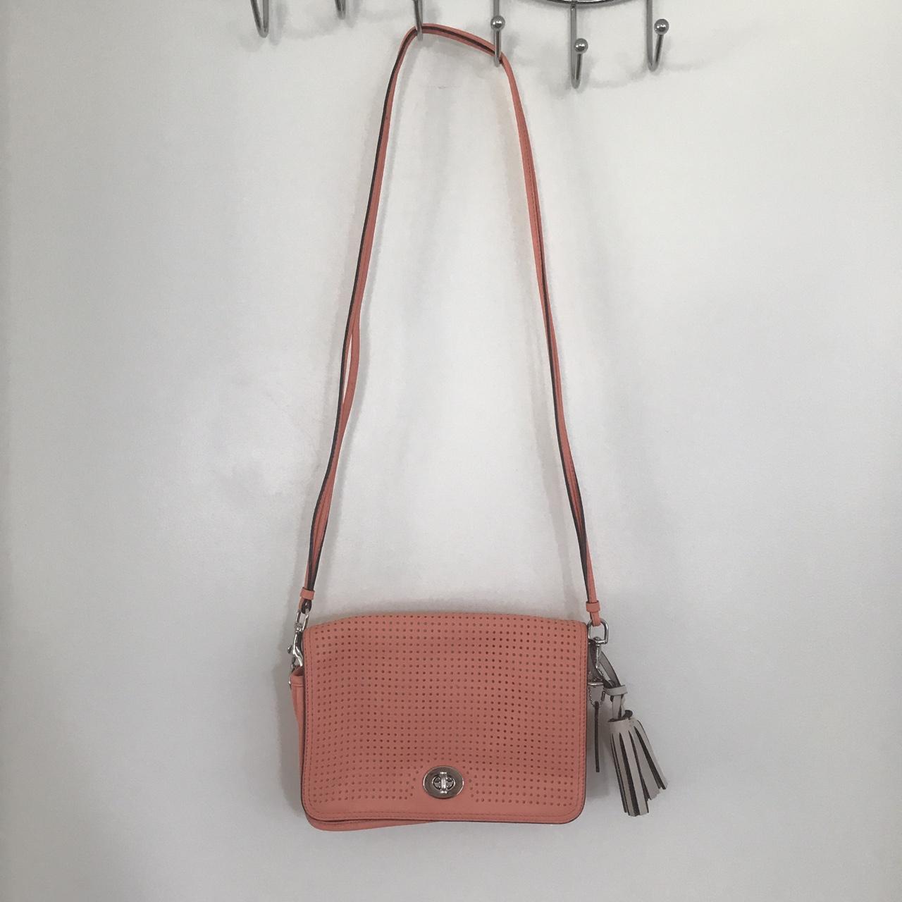 Coach, Bags, Coach Coral Leather Legacy Penny Crossbody Bag