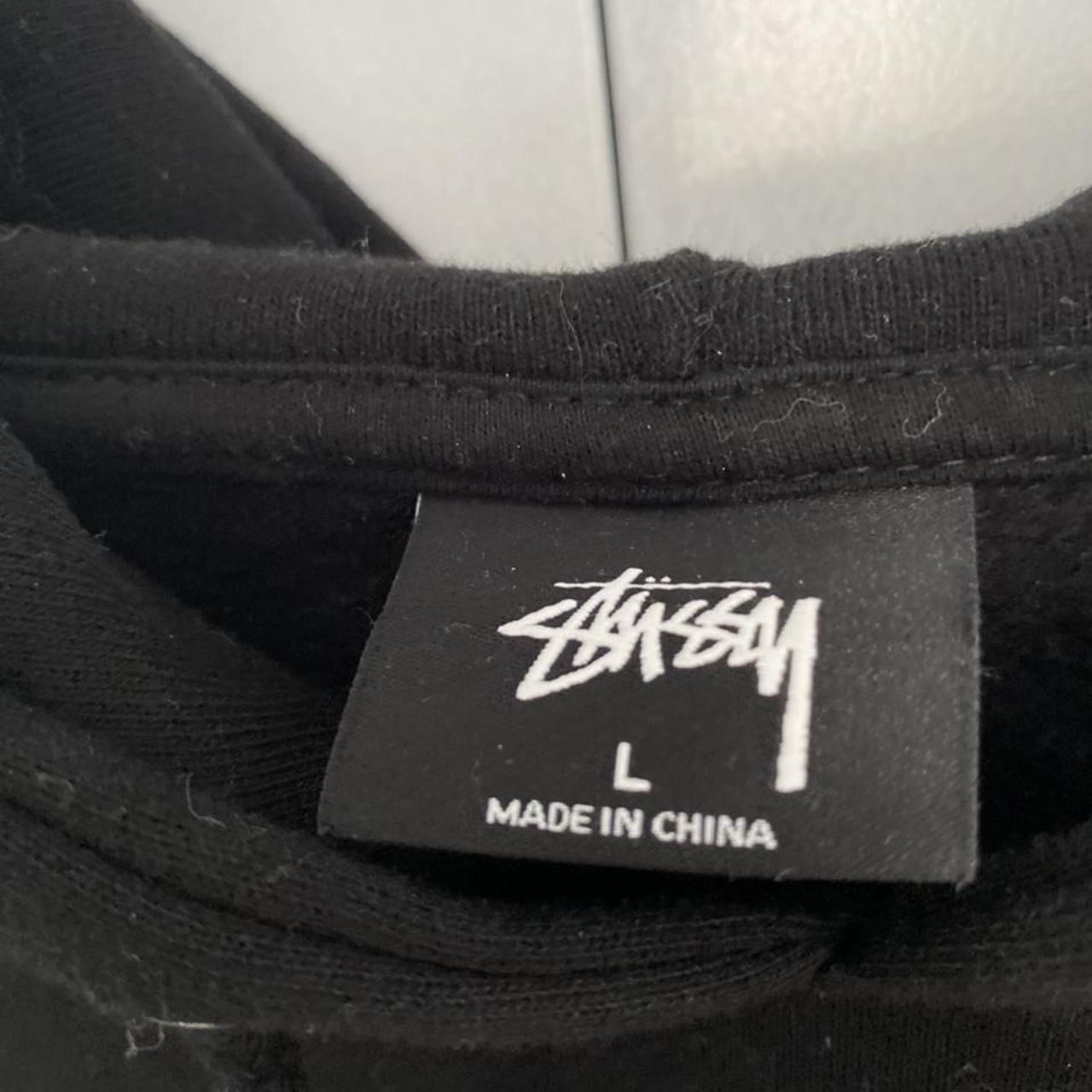 Stussy hoodie. Old Crown Logo Black Hoodie size... - Depop