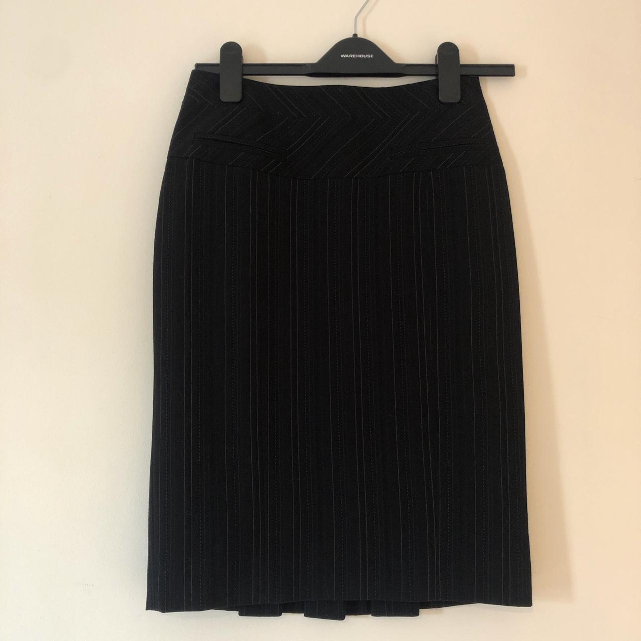 Debenhams petite black skirt with pinstripe detail. Depop