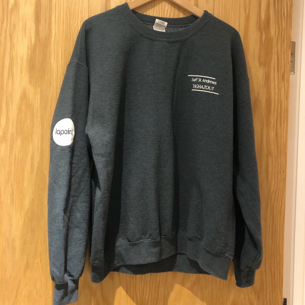 Men's Grey and Blue Sweatshirt | Depop