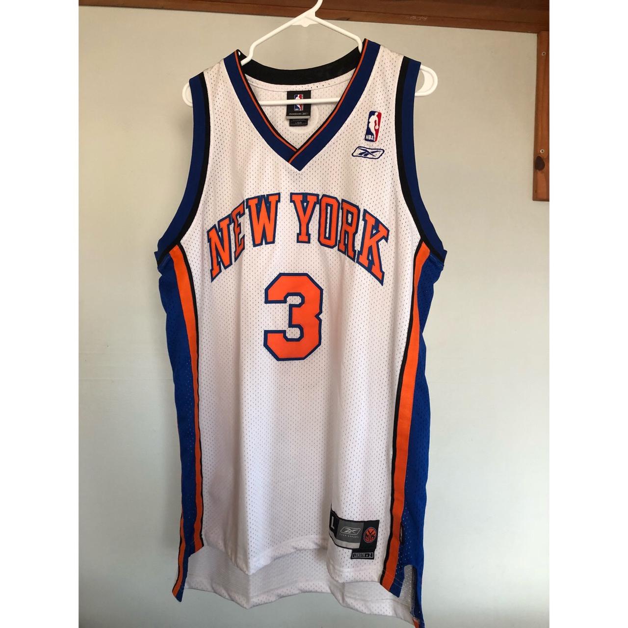 NBA Swingman Stephon Marbury New York Knicks Jersey Reebok Large White HWC  NY #3