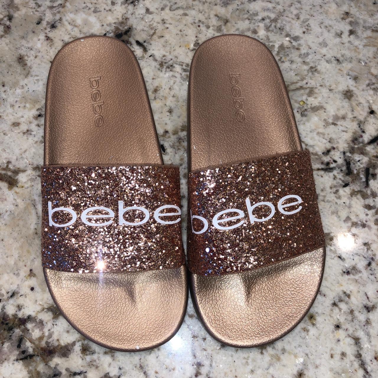 Bebe deals glitter slides