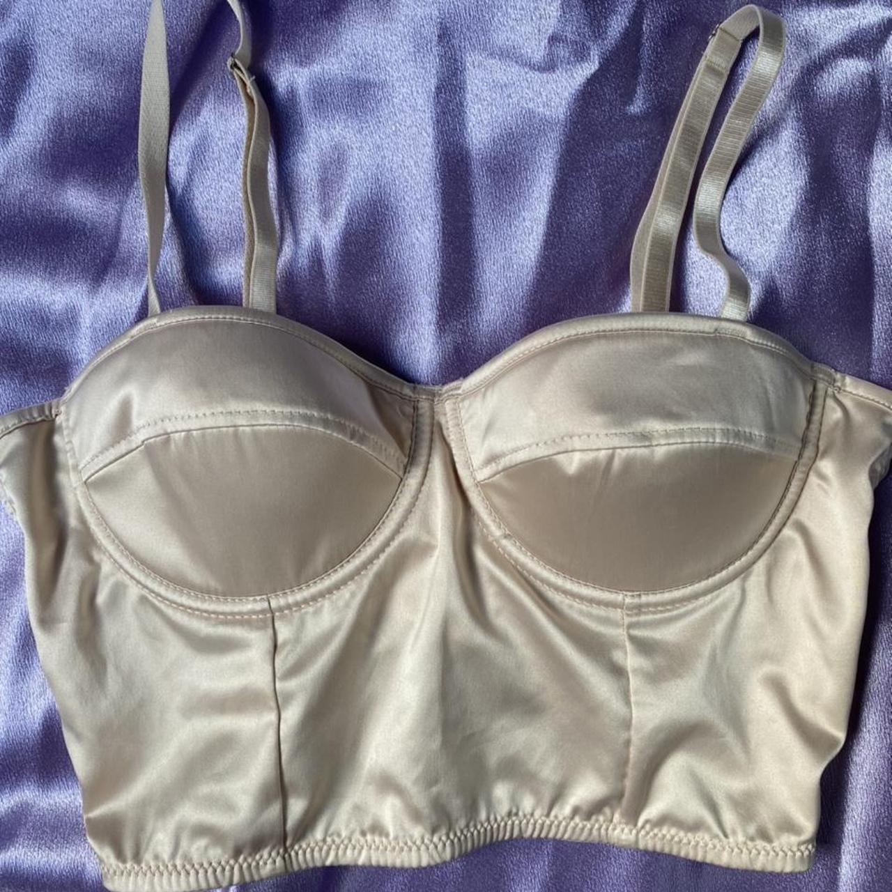 Women's Cream and Gold Corset | Depop