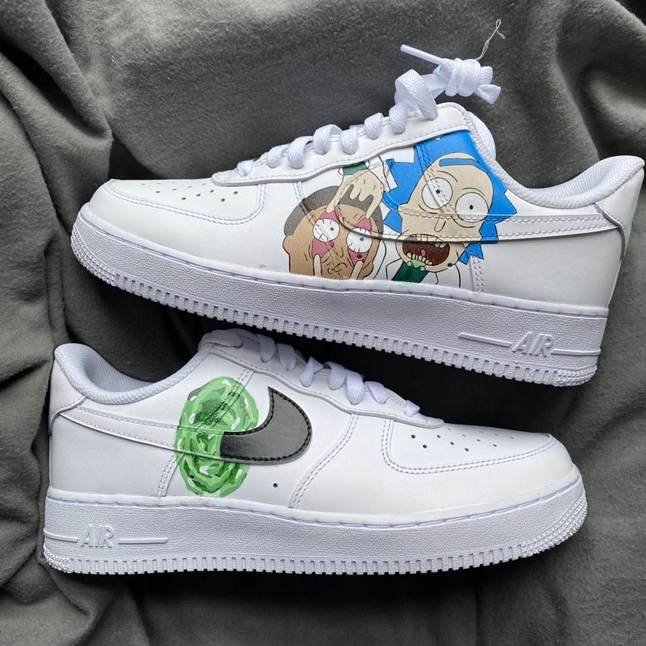 Custom Rick and Morty Air Force 1s Can do any... - Depop